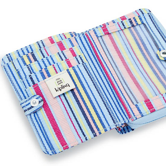 Portefeuilles Kipling Money Love Classiche Printed Small Wallet Bleu | FR 1019LI